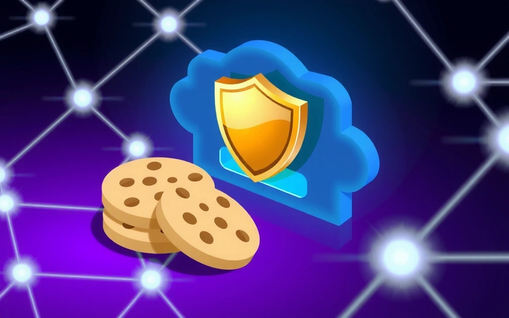 Ilustrație concept cookies digitale