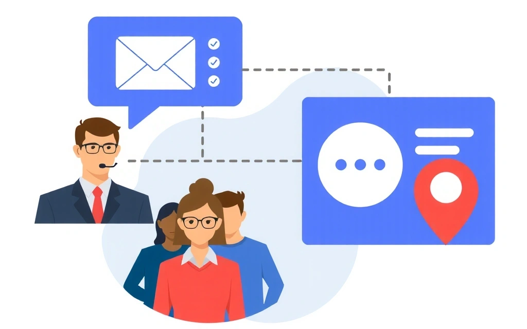 Imagine reprezentând contact și comunicare